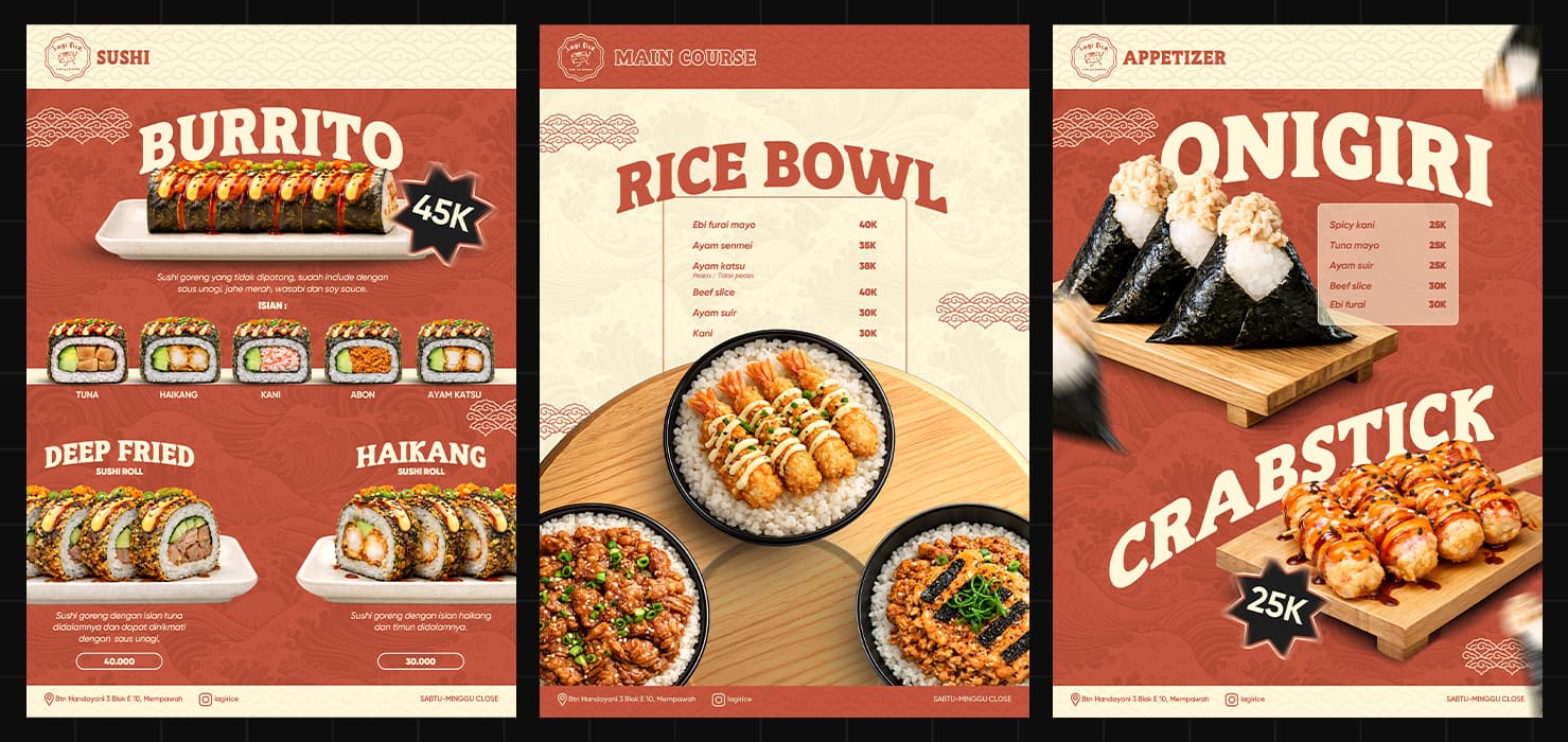LAGI RICE - SUSHI MENU PROJECT cover 1