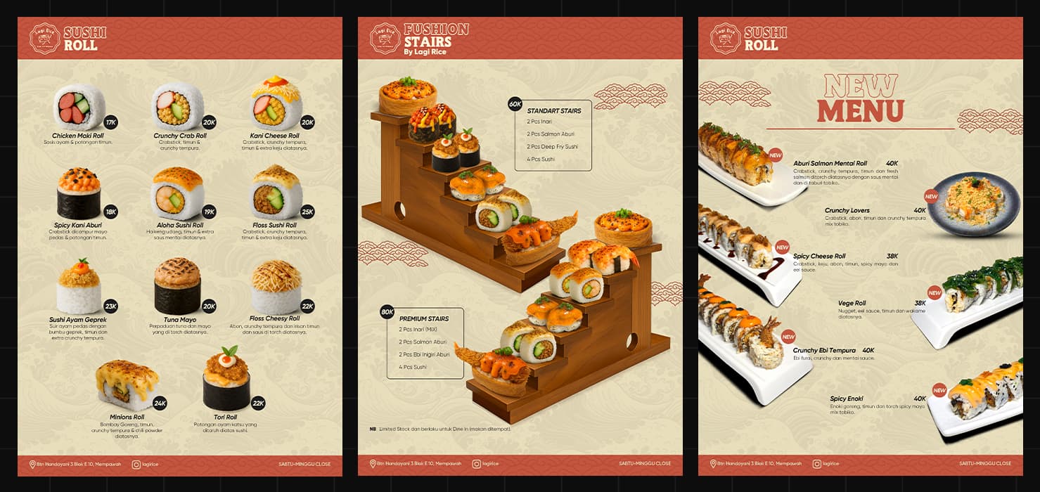 LAGI RICE - SUSHI MENU PROJECT cover 2