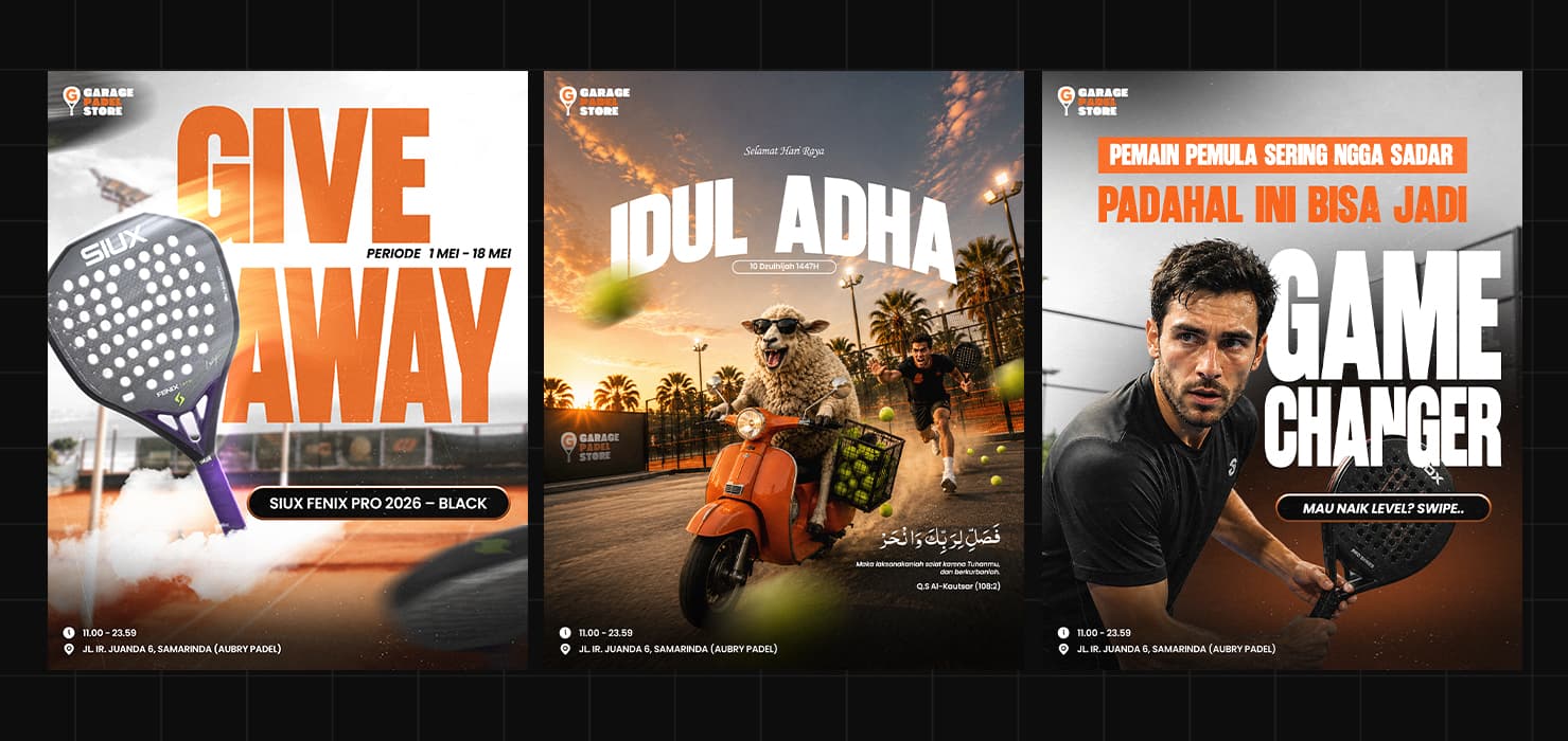 GARAGE PADEL STORE - SOCIAL MEDIA CAMPAIGN PROJECT cover 2